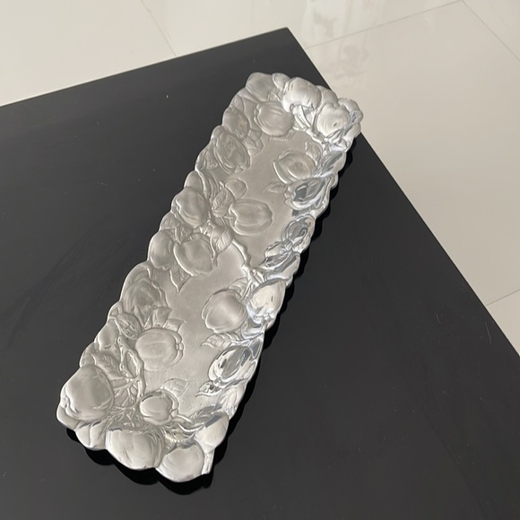 Decorative Metal Harvest/Apples Tray/Plate - Picture 2 of 5